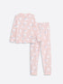 LC Waikiki Crew Neck Printed Girls Pajama Set